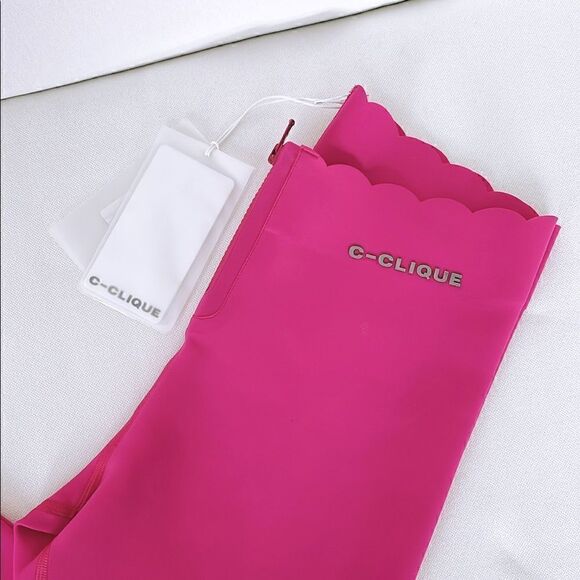 ⭕️ C-CLIQUE Leggings Pink Fuchsia Long Zipper Small - Picture 4 of 9